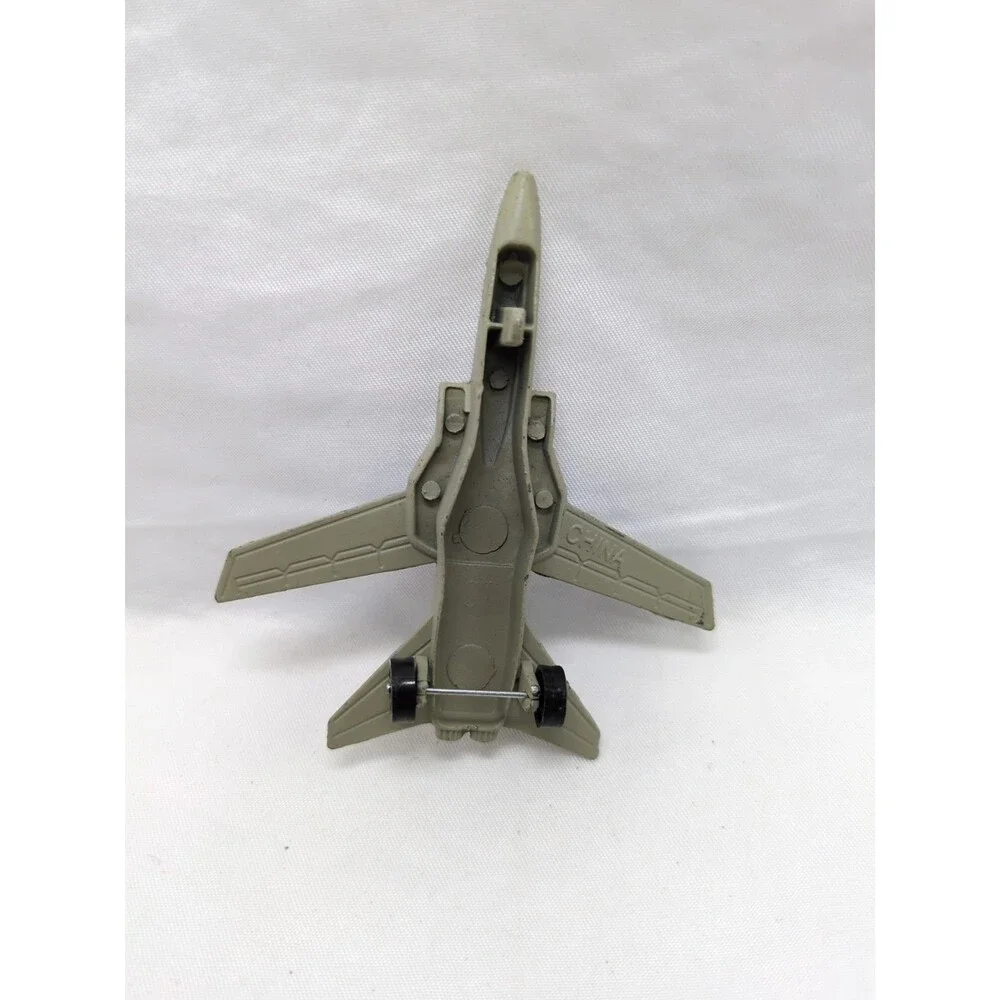 Vintage Green Camo Diecast Military Fighter Plane 3